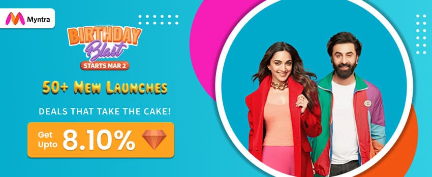 Myntra Birthday sale | Up to 8.1% cashback